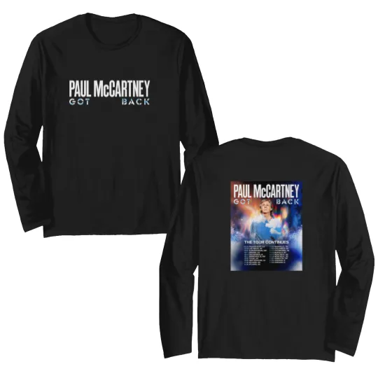 Discover NEW!!P mccartney Got Back Tour 2025 North America Two Sided Double Sided Long Sleeves