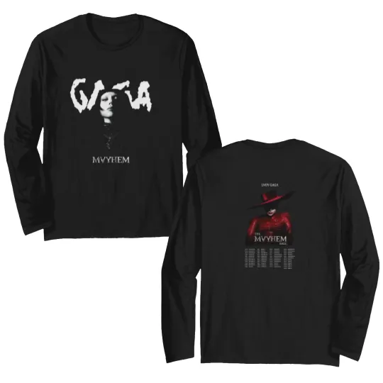 Discover Ld ga The Mayhem Ball Tour Double Sided Long Sleeves, Ld ga Double Sided Long Sleeves, The Mayhem Ball Tour Double Sided Long Sleeves, Ld ga The Mayhem Ball Tour 2025, Ld ga Tour Merch