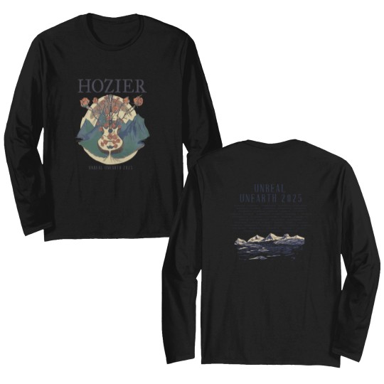 Discover Unreal Unearth 2025 Guitar Tour Double Sided Long Sleeves - Hozier Double Sided Long Sleeves