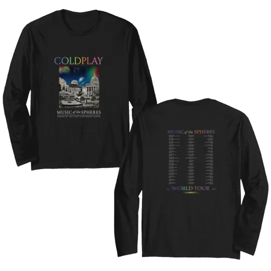 Discover Coldplay Madison Wisconsin Music Of The Spheres 2025 Tour On July 19 Double Sided Long Sleeves