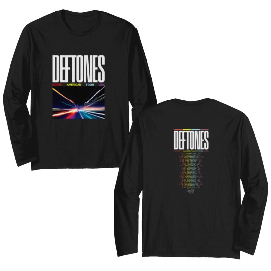 Discover Deftone 2025 Tour Merch North American Dates Double Sided Long Sleeves.