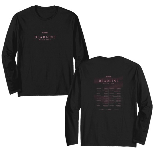 Discover Blackpink Deadline World Tour Dates 2025 2026 Fan Gifts Two Sides Classic T-Shir Double Sided Long Sleeves