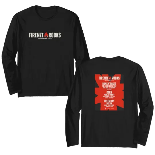 Discover Firenze Rocks Festival 2025 At Visar 2025 Double Sided Long Sleeves