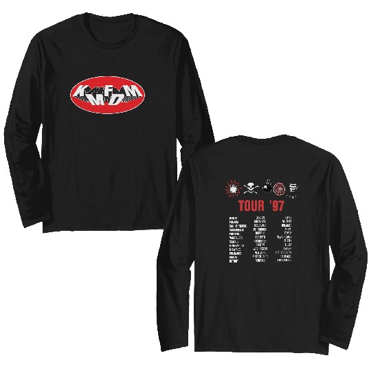 Discover KMFDM 1997 Symbols Tour Concert Double Sided Long Sleeves Black Cotton Unisex For Fans