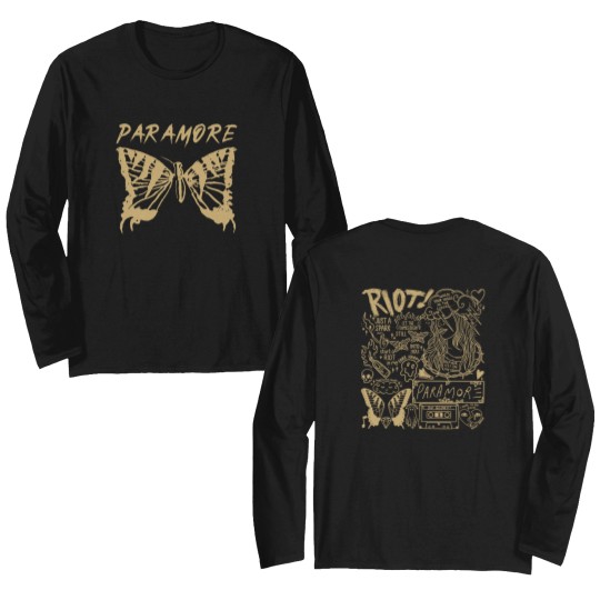 Discover Vintage Paramore Doodle Double Sided Long Sleeves, Paramore Album Lyrics Merch