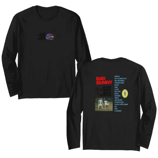 Discover DTMF Bad Bunny Album Double Sided Long Sleeves, Debi Tirar Mas Fotos