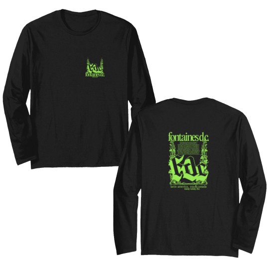 Discover Fontaines DC Band USA Tour 2025 Double Sided Long Sleeves Concert Reprint