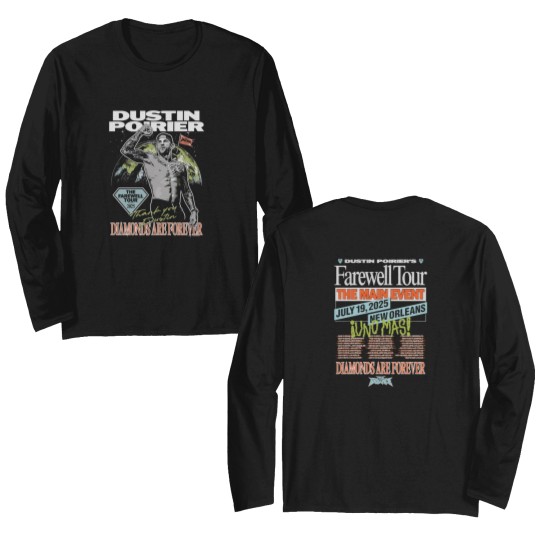 Discover Dustin Poirier Merch The Farewell Tour 2025 Double Sided Long Sleeves