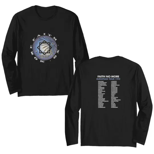 Discover 1992 Faith No More 2 Side Black All Size Gift For Fan Double Sided Long Sleeves