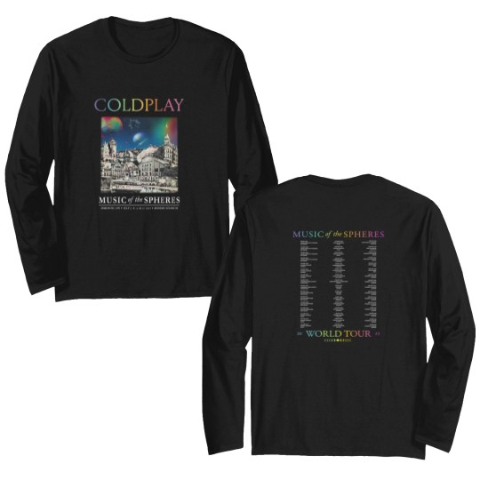 Discover New BAND Coldplay 2025 Double Sided Long Sleeves MEN Double Sided Long Sleeves