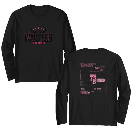 Discover Wallen Western I'm The Problem Album Double Sided Long Sleeves, Wallen Western Double Sided Long Sleeves