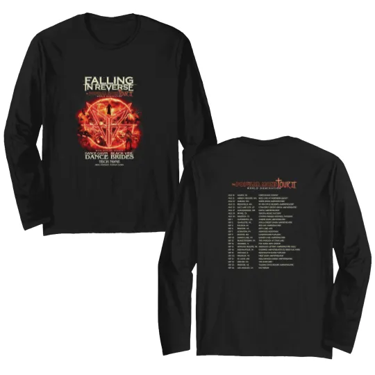 Discover Falling in Reverse Concert Tour  For Fan Double Sided Long Sleeves