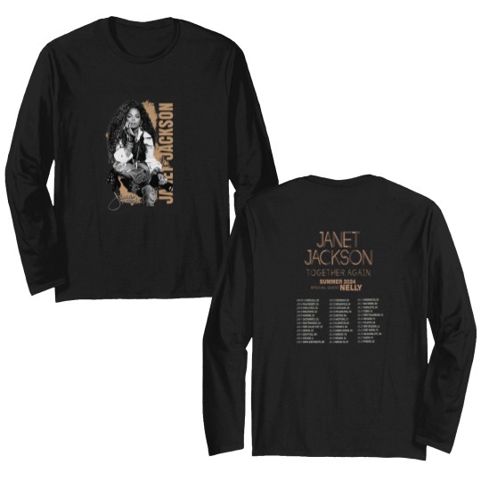 Discover Together Again Tour 90s Vintage Double Sided Long Sleeves, Janet Jackson Double Side Double Sided Long Sleeves