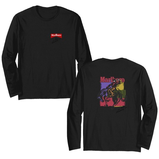 Discover Vintage Wild West Marlboro Cowboy Double Sided Long Sleeves - Western Cowgirl Double Sided Long Sleeves
