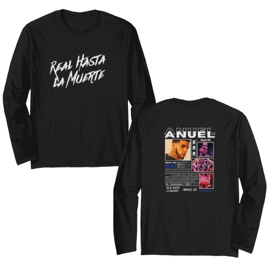 Discover Rapper Anuel AA Real Hasta La Muerte Double Sided Long Sleeves For Fans Double Sided Long Sleeves