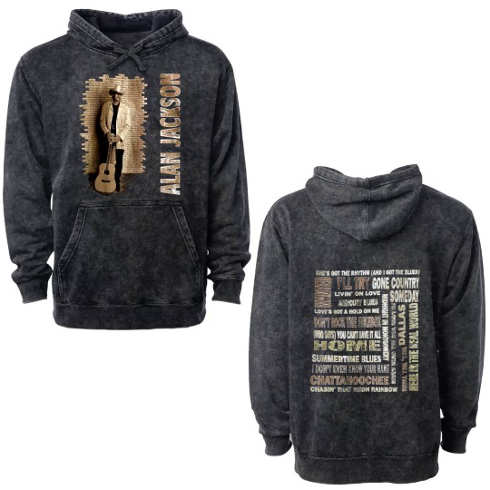 Discover Alan Jackson Double Sided Mineral Wash Hoodies