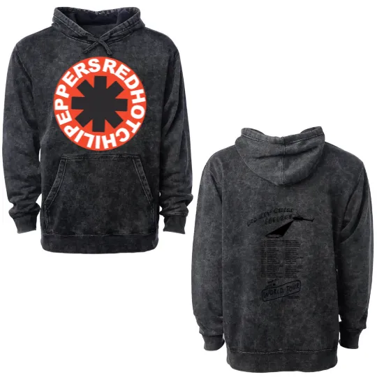 Discover Red Hot Chili Peppers 2022 World Tour Double Sided Mineral Wash Hoodies