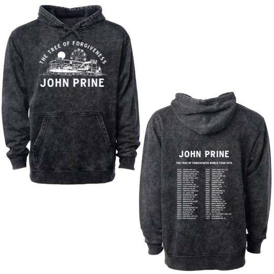 Discover John Prine 2019 World Tour Double Sided Mineral Wash Hoodies