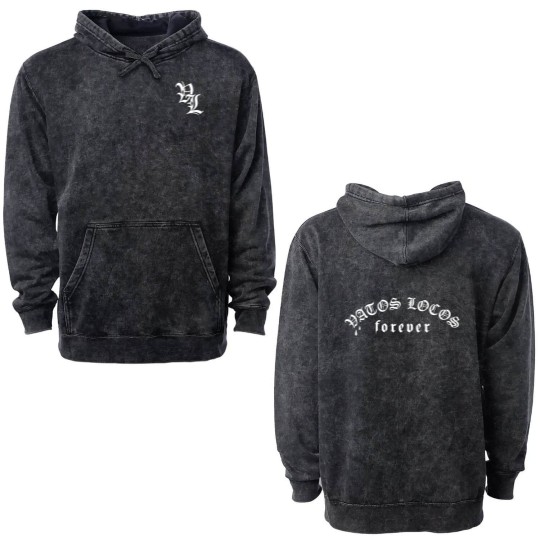 Discover Shockstar "VATOS LOCOS Forever" Blood in Blood Out chicano vl Double Sided Mineral Wash Hoodies