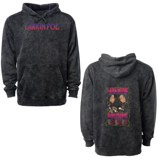 Discover Larkin Poe Blood Harmony Tour 2023 Double Sided Mineral Wash Hoodies
