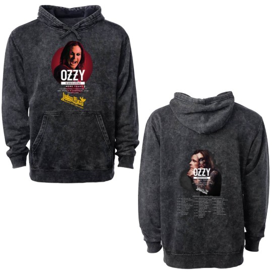 Discover Ozzy Osbourne Tour Dates & Concerts 2023 Double Sided Mineral Wash Hoodies