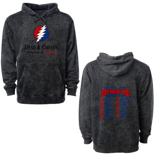 Discover Dead and Company The Final 2023 Summer Tour Double Sided Mineral Wash Hoodies, Dead and Company Double Sided Mineral Wash Hoodies