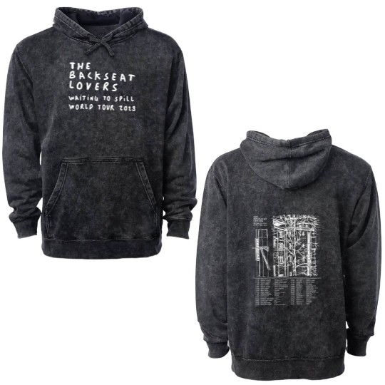 Discover The Backseat Lovers Tour 2023 Double Sided Mineral Wash Hoodies, Waiting To Spill  Double Sided Mineral Wash Hoodies