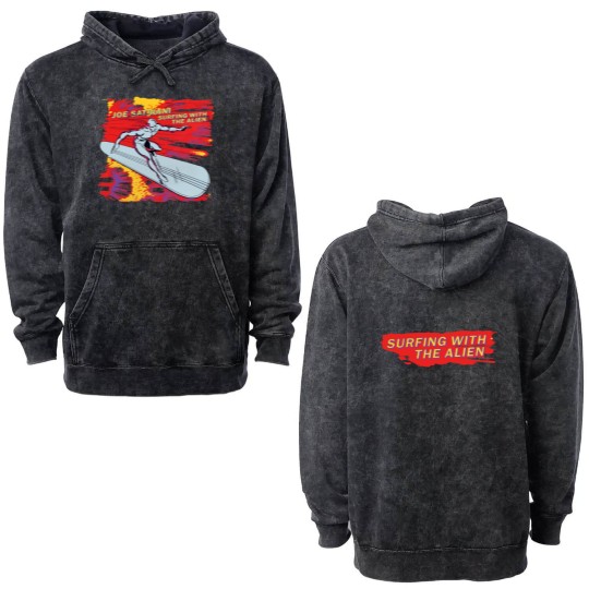 Discover Joe Satriani Surfing With The Alien Double Sided Mineral Wash Hoodies, Joe Satriani Graphic Double Sided Mineral Wash Hoodies