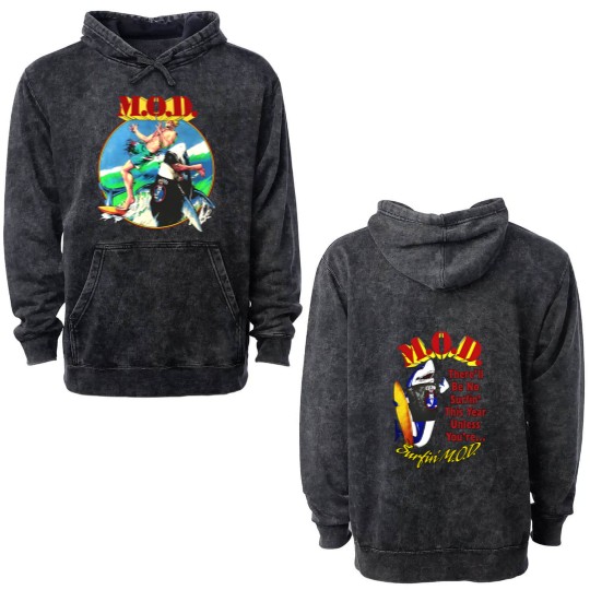 Discover Method of Destruction Surfin M.O.D. Theyll Be No Surfin This Year Shark Double Sided Mineral Wash Hoodies