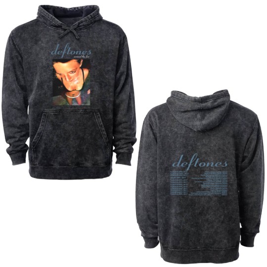 Discover Deftone Around The Fur Double Sided Mineral Wash Hoodies - Deftone Double Sided Mineral Wash Hoodies - Band Double Sided Mineral Wash Hoodies