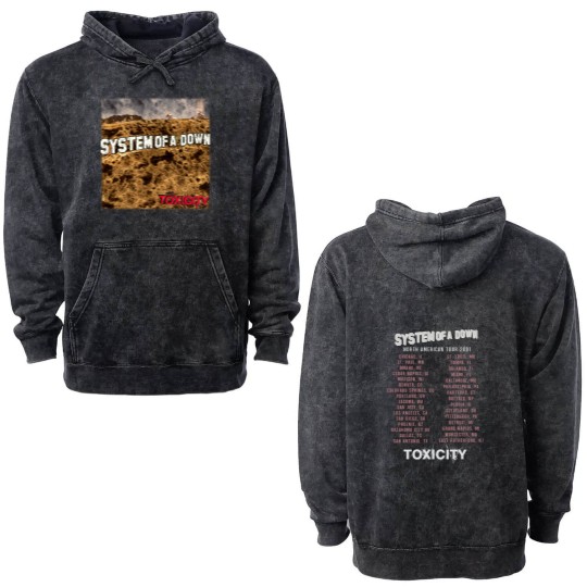 Discover Vintage SYSTEM OF DOWN Toxicity Tour Double Sided Mineral Wash Hoodies