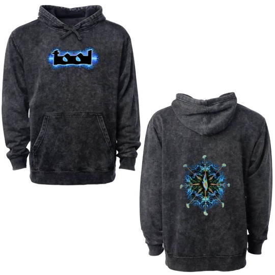 Discover Tool Blue Nerve Ending Music Band Double Sided Mineral Wash Hoodies