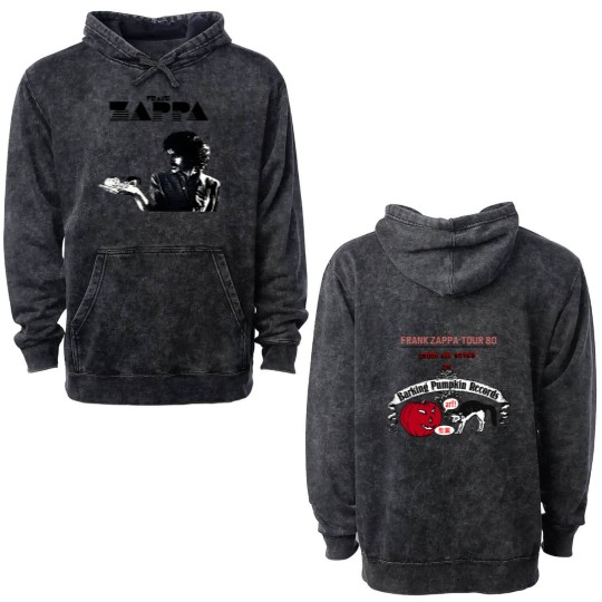 Discover Frank Zappa Tour '80 Double Sided Mineral Wash Hoodies