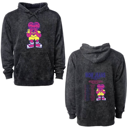 Discover Mom Jeans 2024 Tour Double Sided Mineral Wash Hoodies, Mom Jeans Band Fan Double Sided Mineral Wash Hoodies