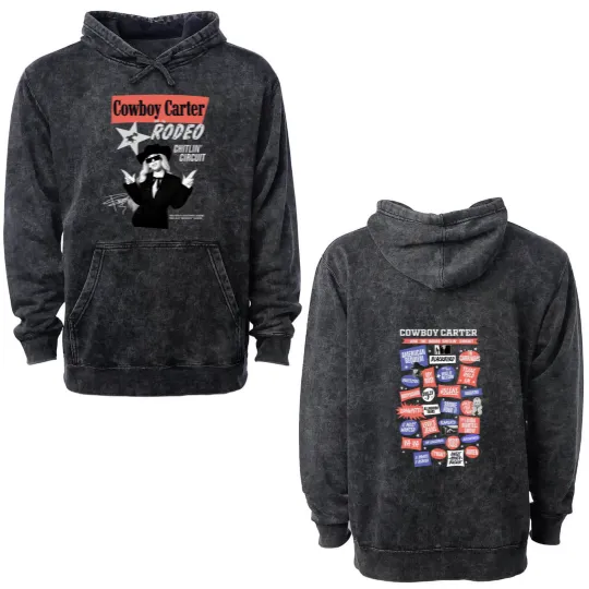 Discover Beyonce Cowboy Carter Double Sided Mineral Wash Hoodies, Levii's Jeans Double Sided Mineral Wash Hoodies, Cowboy Carter Double Sided Mineral Wash Hoodies