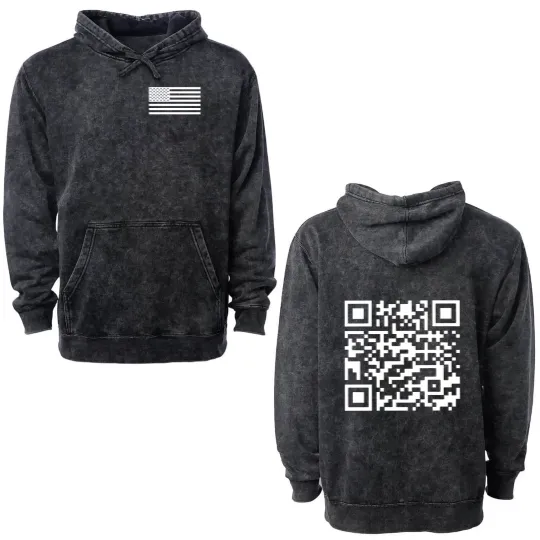 Discover Trump Dance Qr Code Double Sided Mineral Wash Hoodies, Trump Dancing, Republican Gift