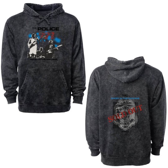 Discover The Police Ghost in the Machine Phrase II 1982 Concert Tour Double Sided Mineral Wash Hoodies, The Police