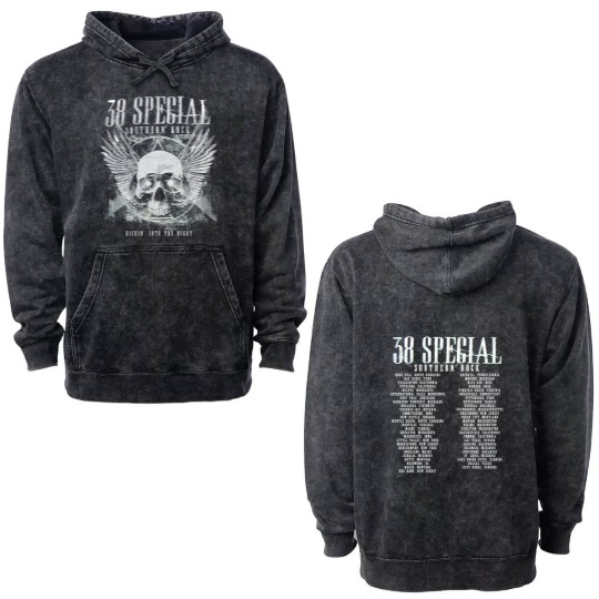 Discover New 38 Special Rockin' Into The Night Gift For Fans Unisex S-5XL Double Sided Mineral Wash Hoodies