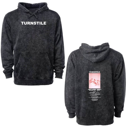 Discover Turnstile Tour 2022 Double Sided Mineral Wash Hoodies, Turnstile Double Sided Mineral Wash Hoodies