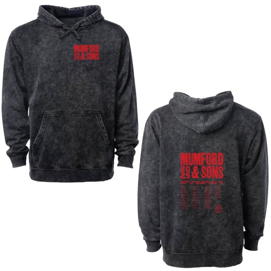 Discover Mumford And Sons Band Tour 2025 Dates List Start Double Sided Mineral Wash Hoodies