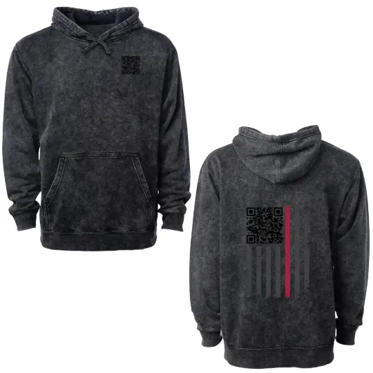 Discover Trump Dance QR Code Double Sided Mineral Wash Hoodies | Scan and Enjoy