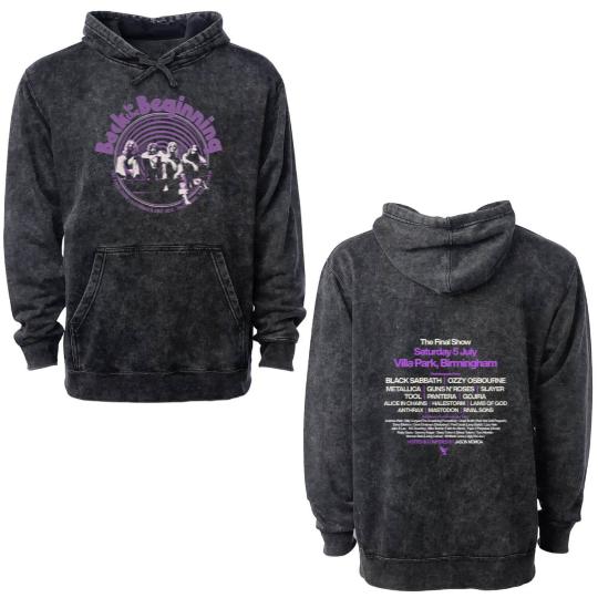 Discover Black Sabbath And Ozzy Osbourne Back To The Beginning Event With Lineup Double Sided Mineral Wash Hoodies