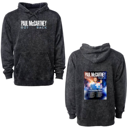 Discover P mccartney Got Back Tour 2025 North America Double Sided Mineral Wash Hoodies Two Sided