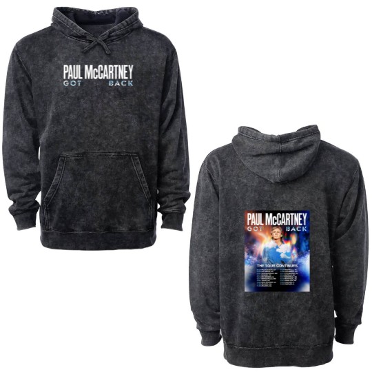 Discover P mccartney Got Back Tour 2025 North America Two Sided Double Sided Mineral Wash Hoodies
