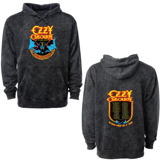 Discover Ozzy Osbourne No More Tours Vol 2 Tour Double Sided Mineral Wash Hoodies