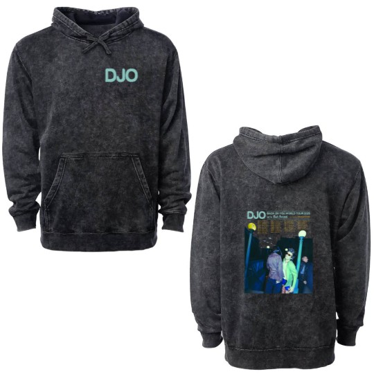 Discover Djo Back on You World Tour 2025 Double Sided Mineral Wash Hoodies The Crux Album New 2025 Double Sided Mineral Wash Hoodies
