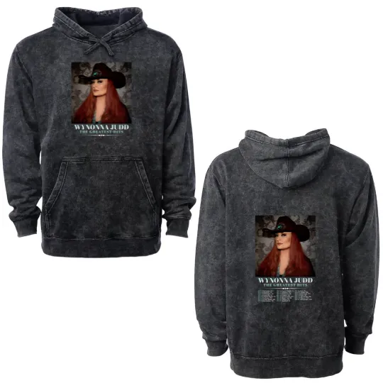 Discover Wynonna Judd The Greatest Hits Tour 2025 Double Sided Mineral Wash Hoodies