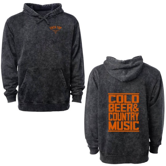 Discover Zach Top Cold Beer And Country Music Two Sided royal Double Sided Mineral Wash Hoodies