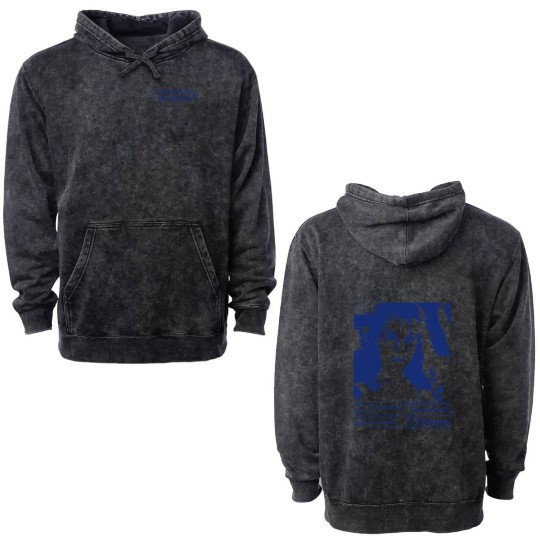 Discover Lana Del Rey Double Sided Mineral Wash Hoodies, Lana Del Rey- Blue Banisters Poster Double Sided Mineral Wash Hoodies