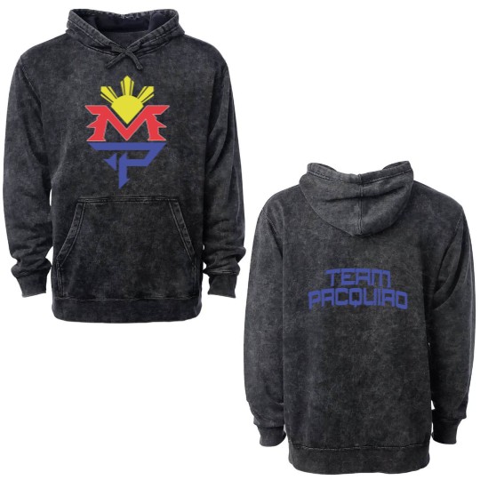Discover Classic Manny Pacquiao Graphic Front & Back Unisex Double Sided Mineral Wash Hoodies